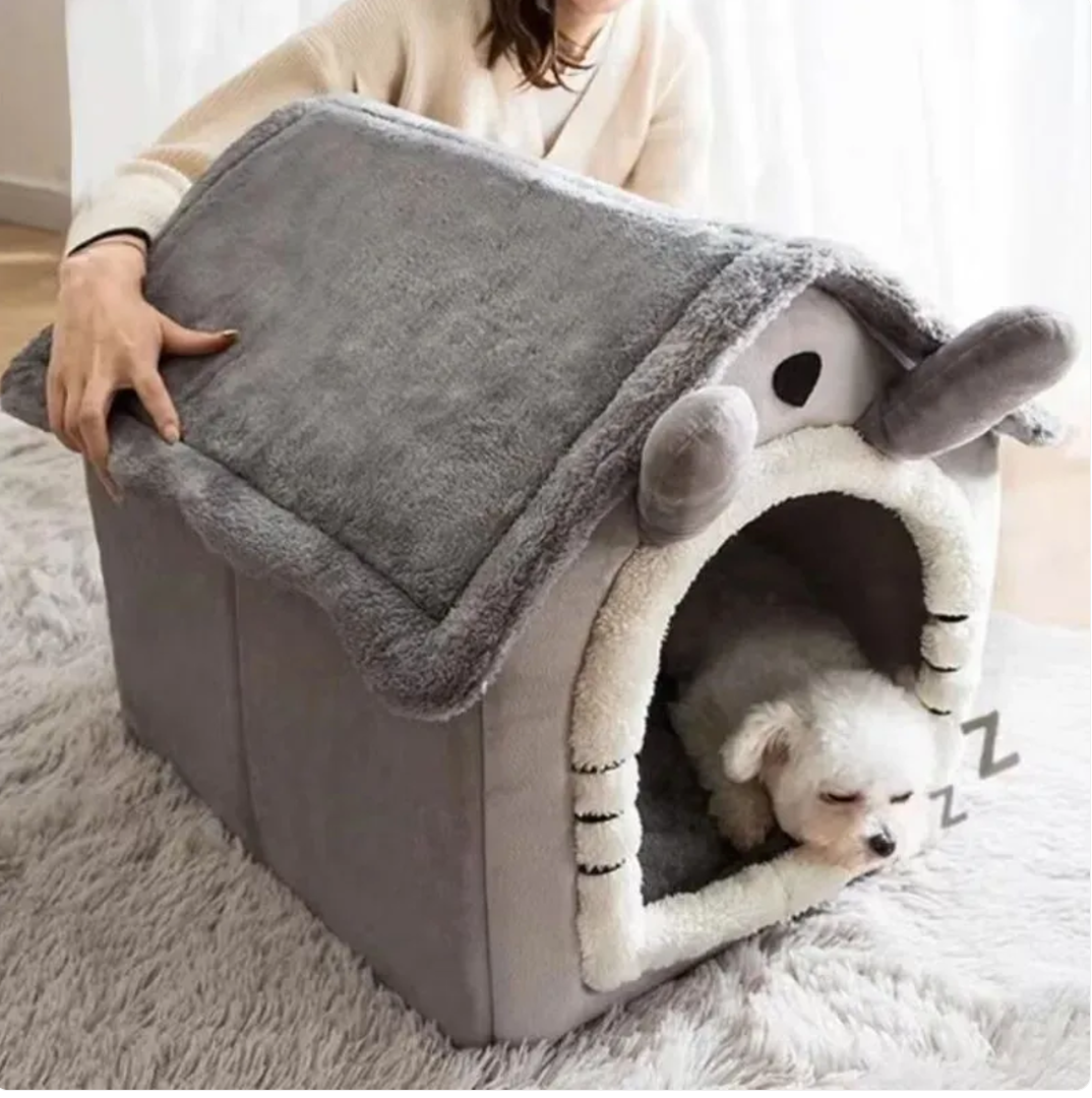 Warm Pet House for Cats & Small Dogs – Cozy Winter Bed