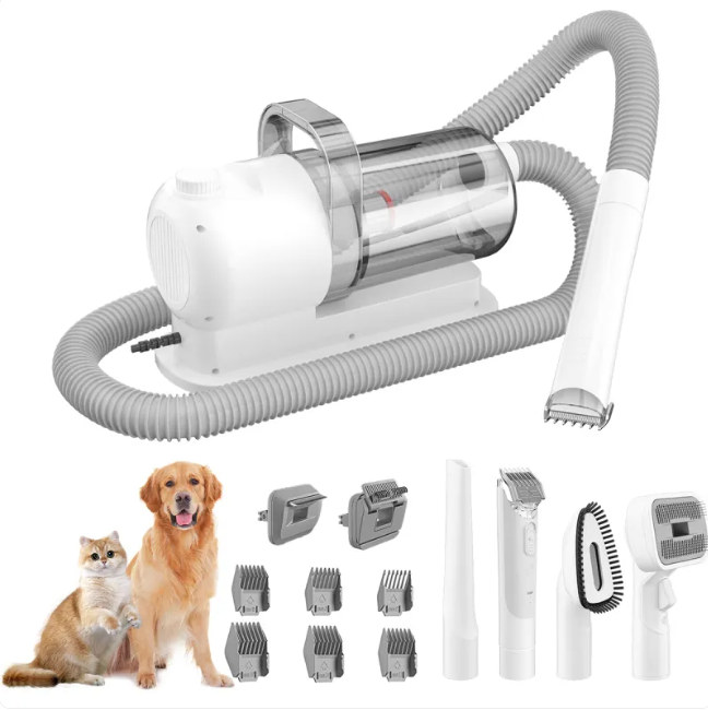All-in-One Pet Grooming & Vacuum Kit – 5 Tools, Low Noise