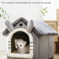 Warm Pet House for Cats & Small Dogs – Cozy Winter Bed