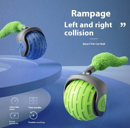 Speedy Tail Cat Toy Ball – Bite-Resistant Chase Toy