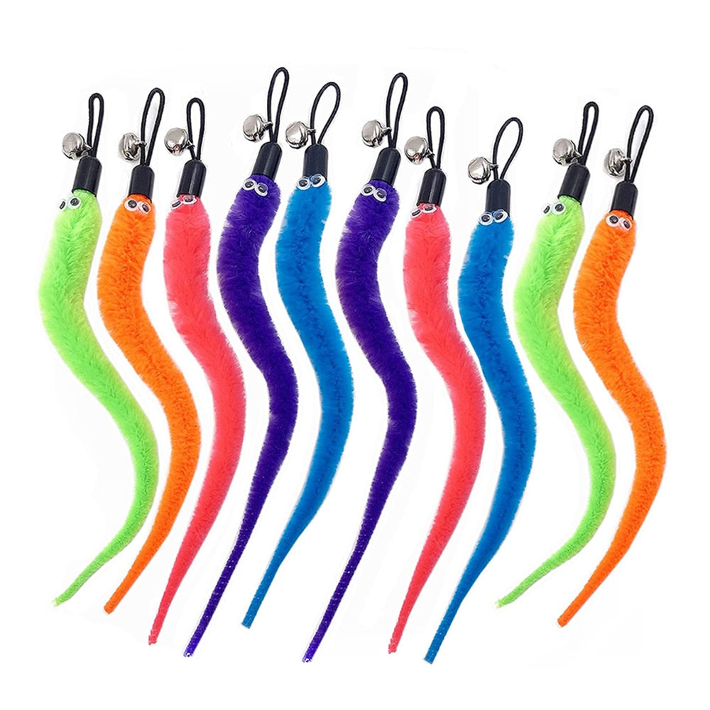 Retractable Cat Feather Wand – 11-Piece Interactive Toy Set